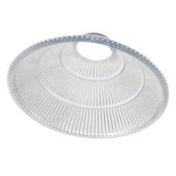 Happy Homewares Modern Designer Transparent Ridged Glass Easy Fit Pendant Shade In Cone Shape - thumbnail 5