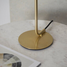 Luxia Luminosa Mali Table Lamp Satin Brass Plate, White Confetti Glass, 1X G9 - thumbnail 7