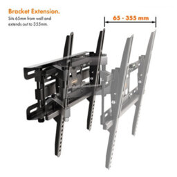 "Vonhaus Tilt & Swivel Tv Bracket For 24-65"" Screens, Tv Wall Mount W/spirit Level, 45Kg Capacity, Max Vesa: 400X400mm" - thumbnail 8