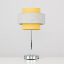 Valuelights Weaver Pair Of Touch Table Lamps With Herringbone/mustard Shade And Bulbs - thumbnail 2