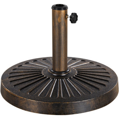 Yaheetech Bronze 14Kg Patio Umbrella Base Stand For 38/48mm Poles - image 1