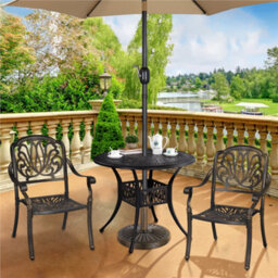 Yaheetech Bronze 14Kg Patio Umbrella Base Stand For 38/48mm Poles - thumbnail 2