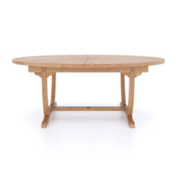 Eterna Monaco Teak Garden Outdoor Dining Table & 4 Seat Chair Set - With Green Cushions - thumbnail 6