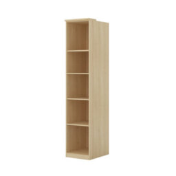 Arte Terra 88 Bookcase 45Cm In Oak Lindberg, Tall Slim Bedroom Bookcase With 5 Adjustable Shelves And Deeper Storage - thumbnail 2
