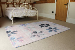 Benjamin Tate Design Colorful Pine Leaves Designer Special Soft Home Rug - thumbnail 3