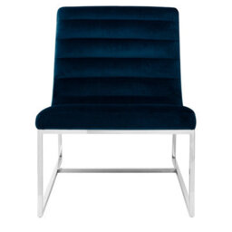 Orsina Midnight Velvet Cocktail Chair, Easy To Adjust Comfy Chair, Effortless Cleaning Ocasssional Accent Chair - thumbnail 1