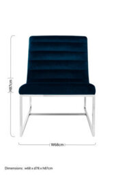 Orsina Midnight Velvet Cocktail Chair, Easy To Adjust Comfy Chair, Effortless Cleaning Ocasssional Accent Chair - thumbnail 3