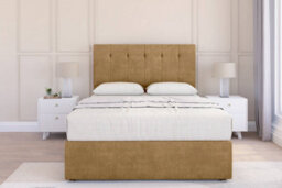 "Sloomy Highbury Mink Plush Divan Bed Base 2 Drawers Same Side - 26"" Strutted Headboard 2'6 Small Single" - thumbnail 1