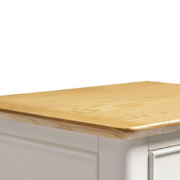 Furniturebox Uk Belle Oak Wood And Cream Tallboy Chest Of Drawers - thumbnail 5
