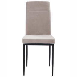 Beliani Set Of 4 Dining Chairs Riner Fabric Taupe - thumbnail 5