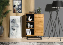 Elysian Loft Sideboard 100Cm Industrial Dark Oak - Creative Furniture - thumbnail 2