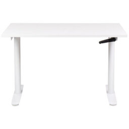 Beliani Manual Adjustable Standing Desk Destinas 120 Cm 72 Cm White - thumbnail 4