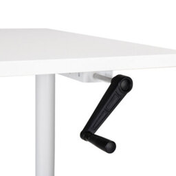 Beliani Manual Adjustable Standing Desk Destinas 120 Cm 72 Cm White - thumbnail 5