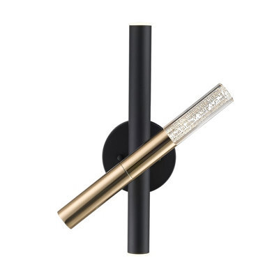 Luminosa Lighting Luminosa One Integrated Led Wall Lamp, French Gold, Clear