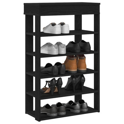Vidaxl Shoe Rack Black 60X30X98 Cm Engineered Wood - image 1