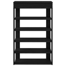 Vidaxl Shoe Rack Black 60X30X98 Cm Engineered Wood - thumbnail 4