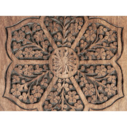 Wyld And Coco Dark Mango Wood Side Tables Set Of 2 With Oriental Design For Small Living Rooms - thumbnail 8