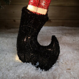 Samuel Alexander 107Cm Warm White Led Lit Elf Character With Present Christmas Decoration In Green And Red - thumbnail 7