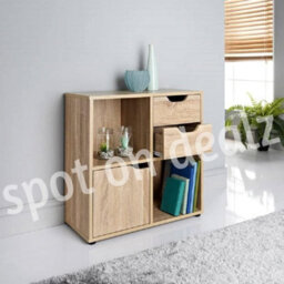 Spot On Dealz Cube Storage Unit With 2 Drawers Shelves Wooden Bookcase Cabinet For Home Decor - thumbnail 4