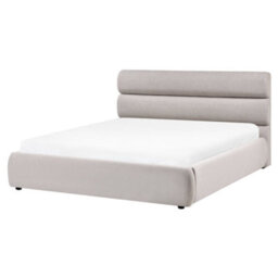 Beliani Ottoman Bed Faux Linen Bonifacio 160 X 200 Cm (Eu King Size) Grey - thumbnail 5