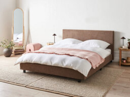 Beliani Bed Boucle Albi 160 X 200 Cm (Eu King Size) Brown - thumbnail 2