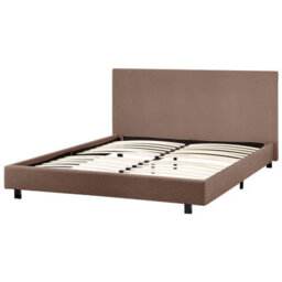 Beliani Bed Boucle Albi 160 X 200 Cm (Eu King Size) Brown - thumbnail 5