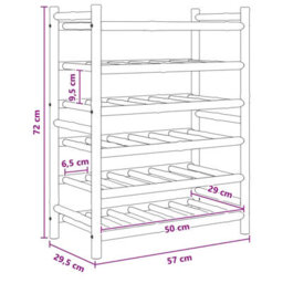 Walplus Wine Rack Natural 57 X 29.5 X 72 Cm Bamboo - thumbnail 6