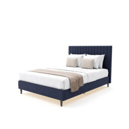 X Rocker Xr Living Maisie Velvet Bed Frame With Under Frame Led Lights - Double - Navy Blue - thumbnail 6