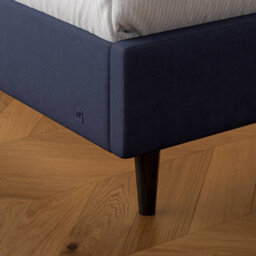 X Rocker Xr Living Maisie Velvet Bed Frame With Under Frame Led Lights - Double - Navy Blue - thumbnail 2