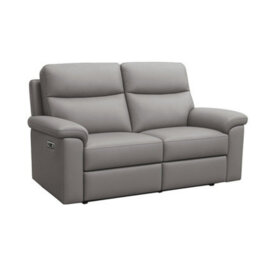 Aspire Marlowe Real Leather Power Recliner Two Seater Sofa With Usb Charging, Slate - thumbnail 2