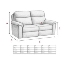 Aspire Marlowe Real Leather Power Recliner Two Seater Sofa With Usb Charging, Slate - thumbnail 6