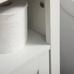 Kleankin Bathroom Sink Cabinet, Freestanding Under Sink Cabinet, White - thumbnail 8