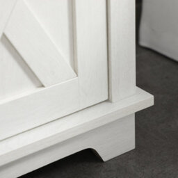 Kleankin Bathroom Sink Cabinet, Freestanding Under Sink Cabinet, White - thumbnail 9