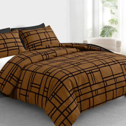 Pamposh 3 Pcs Single Duvet Cover Set With Matching Black Single Fitted Sheet Extra Deep Pocket Ultrasoft Premium Microfibre - thumbnail 3