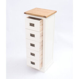 Cabinet Bits Cosenza 5 Drawer Narrow Chest Of Drawers Bras Drop Handle - thumbnail 5
