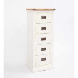 Cabinet Bits Cosenza 5 Drawer Narrow Chest Of Drawers Bras Drop Handle - thumbnail 3