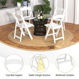 Costway 4 Pack Folding Dining Chair All-Weather Indoor Outdoor Resin Chairs - thumbnail 9