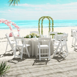 Costway 4 Pack Folding Dining Chair All-Weather Indoor Outdoor Resin Chairs - thumbnail 5