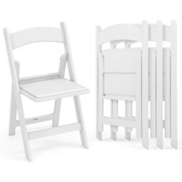 Costway 4 Pack Folding Dining Chair All-Weather Indoor Outdoor Resin Chairs