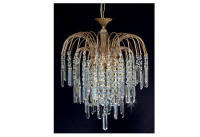 Luminosa Lighting Luminosa Shower With Rulers Gold Pendant Ceiling Light