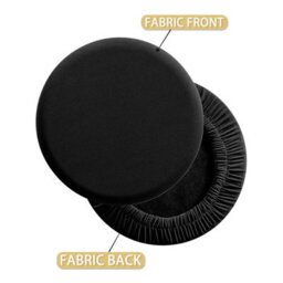 Round Stool Cover, 4 Stretchable Bar Chair Covers, Easy Care Washable Wrinkle Free Soft And Durable (Black) - thumbnail 5