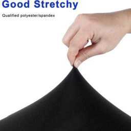 Round Stool Cover, 4 Stretchable Bar Chair Covers, Easy Care Washable Wrinkle Free Soft And Durable (Black) - thumbnail 4