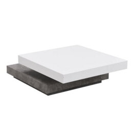 Furniture in Fashion Hugo Rotating Gloss Coffee Table In White And Concrete Effect - thumbnail 7
