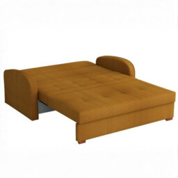 Viva Gold Iii Sofa Bed With Storage Freestanding Upholstered Back Wooden Frame 153 98 85 Cm Mustard - thumbnail 3