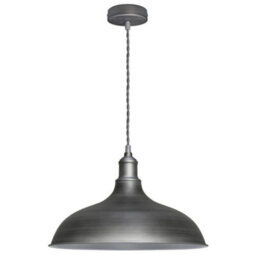 Long Life Lamps Company Vintage Metal Iron Grey Ceiling Pendant Light M0178 - thumbnail 4