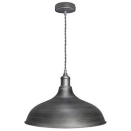 Long Life Lamps Company Vintage Metal Iron Grey Ceiling Pendant Light M0178 - thumbnail 3