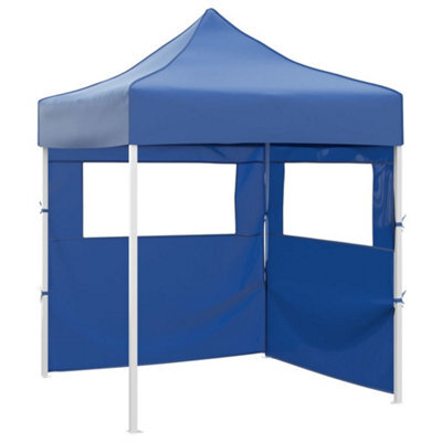 Walplus Professional Folding Party Tent Garden Gazebo Canopy With 2 Sidewalls 2X2 M Steel Blue - image 1