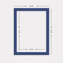 Ak Frames 8X6 Blue Picture Mounts To Fit 7X5 Aperture Size - Mount Board Only (No Frame Included) - thumbnail 3
