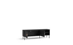 Arte Mond 8 Tv Cabinet W160Cm X H54Cm X D40Cm Black Graphite - Modern Media Storage With Cable Management - thumbnail 3