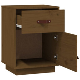 Berkfield Bedside Cabinet Honey Brown 40X34X55 Cm Solid Wood Pine - thumbnail 7